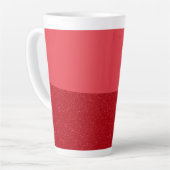 Benutzerdefinierter Split-Tomatenrot-Latte-Mug Milchtasse (Linke Ecke)