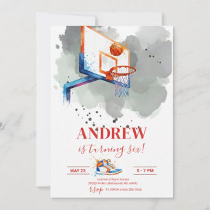 Benutzerdefinierter Sport Basketball Geburtstag Einladung