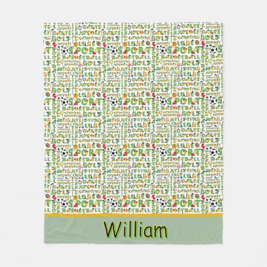 Benutzerdefinierter Sportlüfter Fleecedecke (Vorderseite)