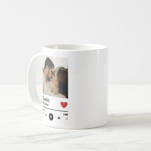 Benutzerdefinierter Spotif - Musikjubiläum mit Cod Kaffeetasse (Vorderseite Links)