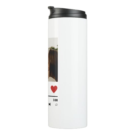 Benutzerdefinierter Spotif - Musikjubiläum mit Cod Thermosbecher (Nach rechts gedreht)