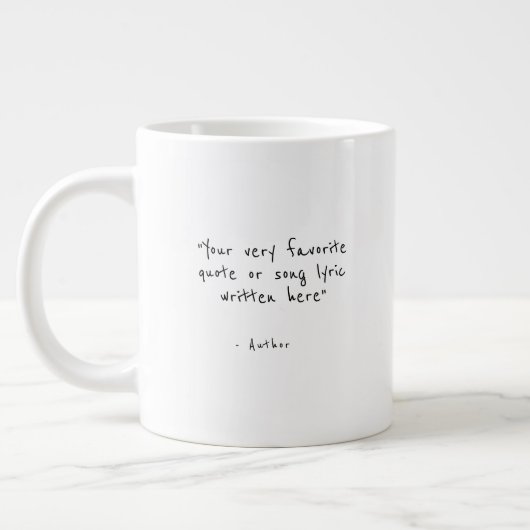 Benutzerdefinierter Spruch - Erstelle deine eigene Jumbo-Tasse (Links)
