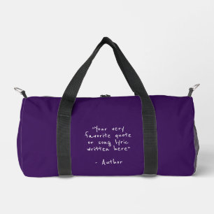 Benutzerdefinierter Spruch - erstellen Sie Ihren e Duffle Bag