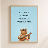 Benutzerdefinierter Spruch Ukulele Capybara Lustig