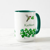 Benutzerdefinierter St. Patrick-Kolibri Tasse (VorderseiteRechts)