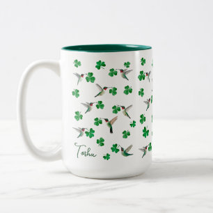 Benutzerdefinierter St. Patrick's Day Kolibri und  Zweifarbige Tasse