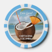 Benutzerdefinierter Standort Coco Loco Pokerchips (Vorderseite)