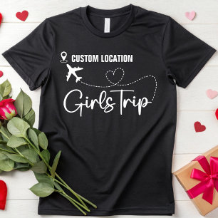 Benutzerdefinierter Standort Girls Reise Frauen Ur T-Shirt