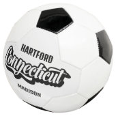 Benutzerdefinierter Standort & Name Connecticut Fußball (Dreiviertel)