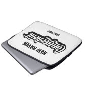 Benutzerdefinierter Standort & Name Connecticut Laptopschutzhülle (Vorne Knopf)