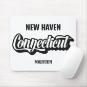 Benutzerdefinierter Standort & Name Connecticut Mousepad (Mit Mouse)