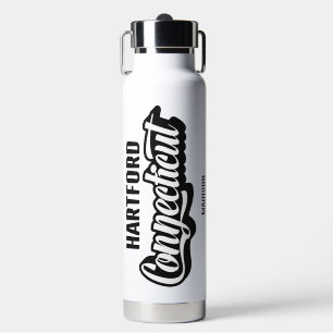 Benutzerdefinierter Standort & Name Connecticut Trinkflasche