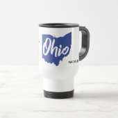 Benutzerdefinierter Standort & Name Ohio Reisebecher (VorderseiteRechts)