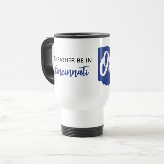 Benutzerdefinierter Standort & Name Ohio Reisebecher (Vorderseite Links)