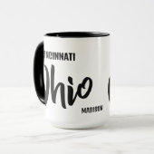 Benutzerdefinierter Standort & Name Ohio Tasse (Vorderseite Links)