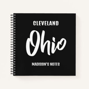 Benutzerdefinierter Standort, Name und Farbe Ohio Notizblock