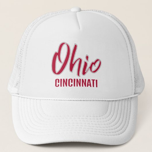 Benutzerdefinierter Standort Ohio Truckerkappe (Vorderseite)