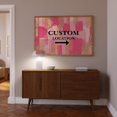 Benutzerdefinierter Standort Signieren voppy-Dorm- Poster