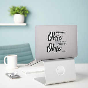 Benutzerdefinierter Standort & Text Ohio Aufkleber
