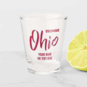 Benutzerdefinierter Standort & Text Ohio Schnapsglas