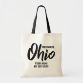 Benutzerdefinierter Standort & Text Ohio Tragetasche (Vorne)