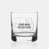 Benutzerdefinierter Standort & Text Ohio Whiskyglas (Rückseite)