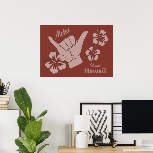 Benutzerdefinierter Standort, Text- und Farbschaka Poster (Heimbüro)