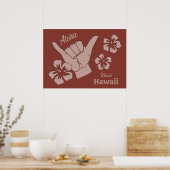 Benutzerdefinierter Standort, Text- und Farbschaka Poster (Küche)