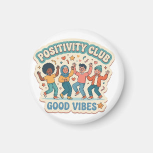 Benutzerdefinierter Stanzaufkleber 'Positivity Clu Magnet