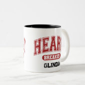 Benutzerdefinierter, stark abweichender Schriftart Zweifarbige Tasse (VorderseiteRechts)