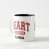 Benutzerdefinierter, stark abweichender Schriftart Zweifarbige Tasse (Vorderseite Links)