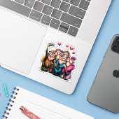 benutzerdefinierter Sticker (Laptop mit iPhone)