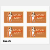 Benutzerdefinierter Sticker für weibliche Baseball (Blatt)