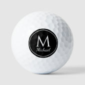 Benutzerdefinierter stilvoller Name monogrammiert Golfball (Vorderseite)