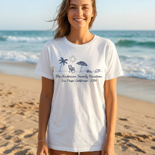 Benutzerdefinierter Strand Familien-Wiedervereinig T-Shirt