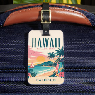 Benutzerdefinierter Strand Nostalgischer USA Hawai Gepäckanhänger