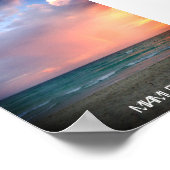 Benutzerdefinierter Strand Sonnenuntergang MIAMI B Poster (Ecke)
