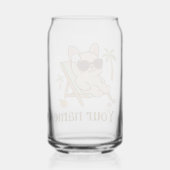 Benutzerdefinierter Strandhund Glas (Rückseite)