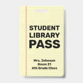 Benutzerdefinierter Studentenbibliothek-Pass Ausweis (Rückseite)