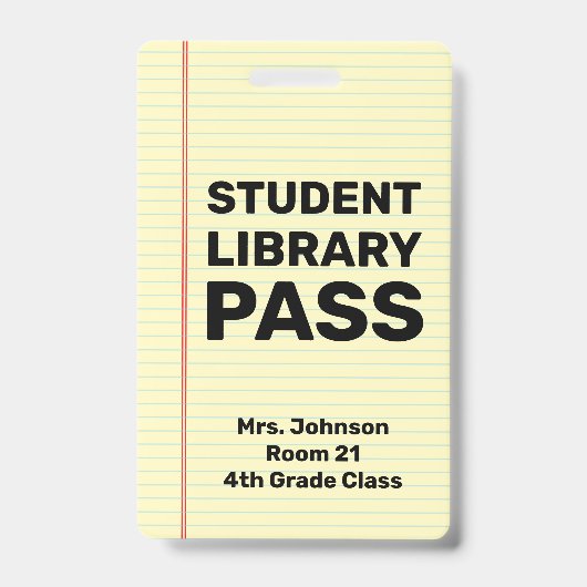 Benutzerdefinierter Studentenbibliothek-Pass Ausweis (Vorderseite)