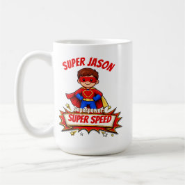 Benutzerdefinierter Superheldenname & Superkraft f Kaffeetasse