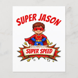 Benutzerdefinierter Superheldenname und Superkraft Flyer