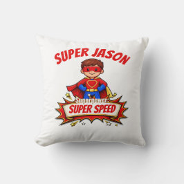 Benutzerdefinierter Superheldenname und Superkraft Kissen