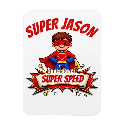 Benutzerdefinierter Superheldenname und Superkraft Magnet (Vertikal)