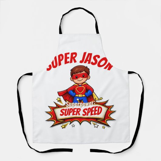 Benutzerdefinierter Superheldenname und Superkraft Schürze (Vorderseite)