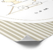 Benutzerdefinierter Süßer Bär im Auto Kinderzimmer Poster (Ecke)