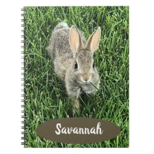 Benutzerdefinierter süßer Baumwollschwanz-Hase Notizblock