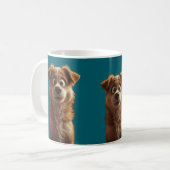 Benutzerdefinierter süßer Hund Kaffeebecher – Perf Kaffeetasse (Vorderseite Links)