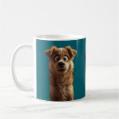 Benutzerdefinierter süßer Hund Kaffeebecher – Perf Kaffeetasse (Links)