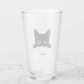 Benutzerdefinierter süßer Katzenname Glas (Rückseite)